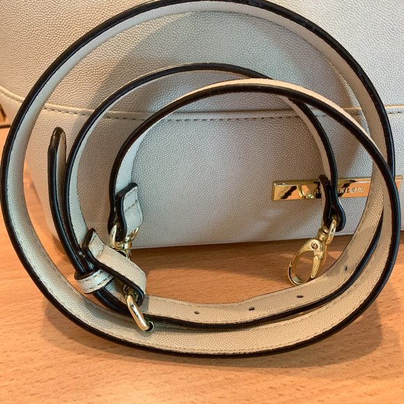 NWOT ANNE KLEIN SATCHEL WITH SHOULDER STRAP IVORY/WINTER WHITE - Picture 2 of 6